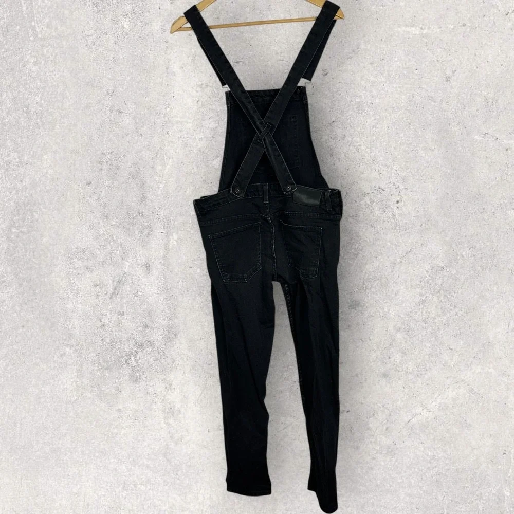 Naked Famous‎ Japanese Denim Black Overalls Womens Size Medium Canada Made Jeans - Picture 16 of 16